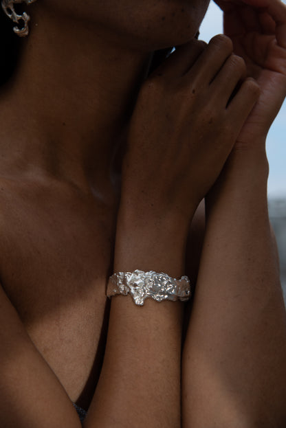 Fossil Silver Cuff